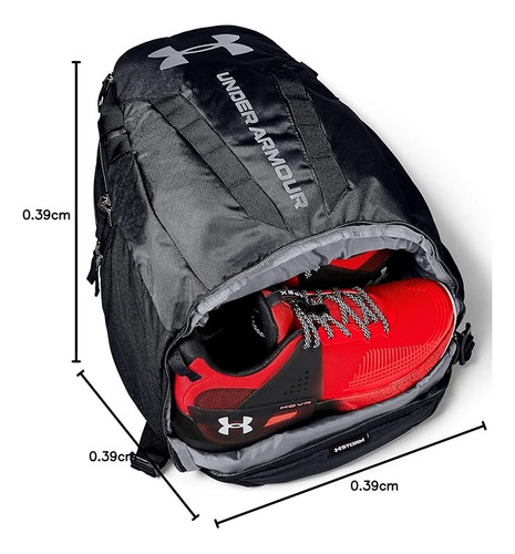 Mochila Under Armour - Mochila Hustle 5.0 Portalaptop 15 Negro Liso