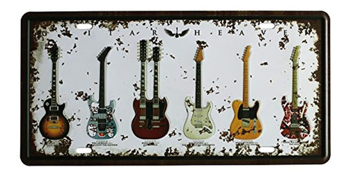 Sumik Guitarra Música Rock Metal Tin Sign, Vintage Art Póste