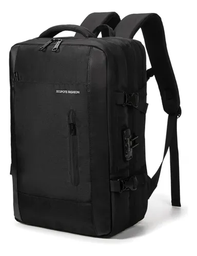 Mochila De Negócios Impermeávela Senha De Bloqueio Preto Florido