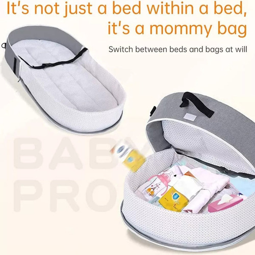 Cuna Plegable Con Mosquitera Para Bebé Recién Nacido