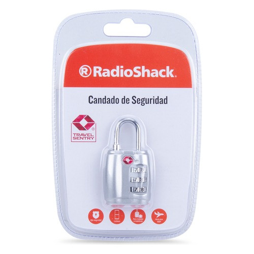 Candado De Viaje Radioshack A44d0117 Plata Color Plateado