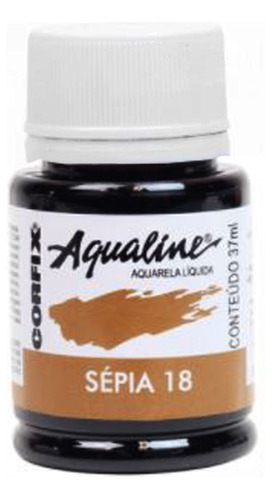 Tinta Aquarela Aqualine Corfix 37ml Cor Sepia - 18