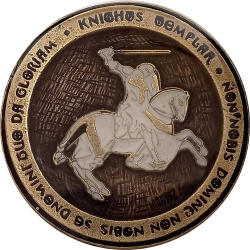 Caballeros Templarios Onza Con Baño De Oro Diámetro Medalla