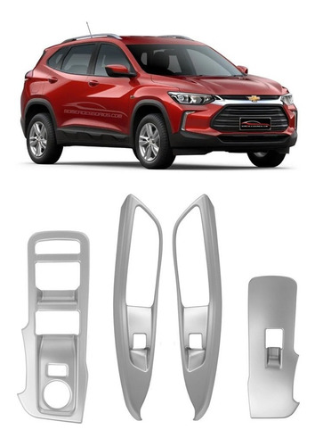 Kit Aplique Apoio Braço Chevrolet Tracker Prata