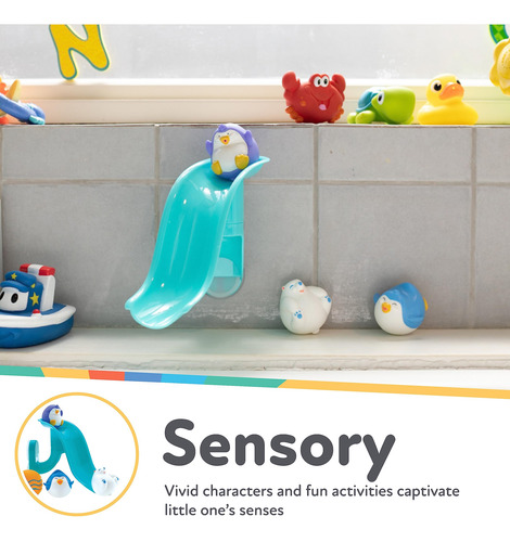 Juego De Baño Nuby Pingüino Con 4 Chorros Para Bebés