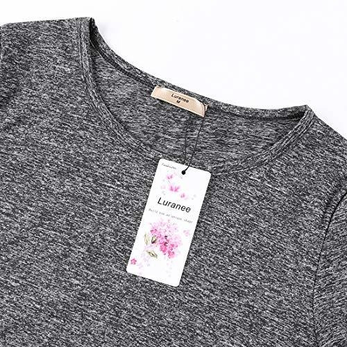 Luranee Camiseta Yoga Para Dama Manga Larga Cuello Redondo