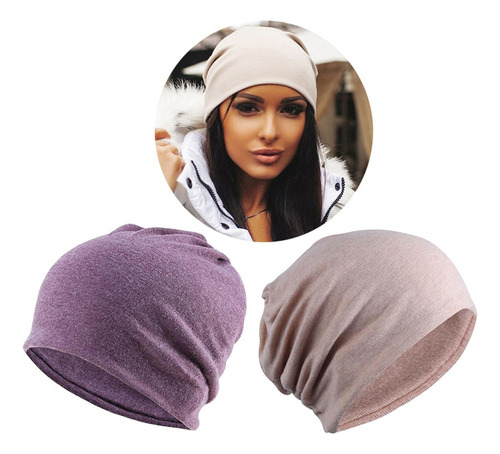 2 Piezas De Algodón Holgado Holgado Gorro De Quimio Gorro