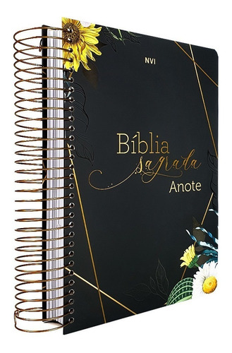 Bíblia Sagrada Anote Espiral Feminina Magnolia Anotação