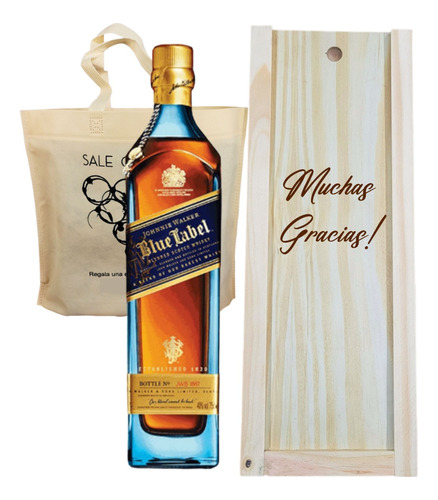 Box Whisky Johnnie Walker Blue Label Madera Personalizado