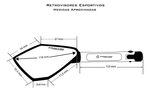 Retrovisor Esportivo Procton Kawasaki Z500 Z 500 Todas