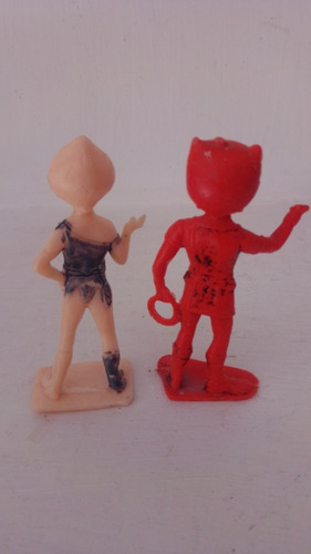 Thundercats Figura Felino Y Felina Bootleg Vintage 80s 10cm (Usado)
