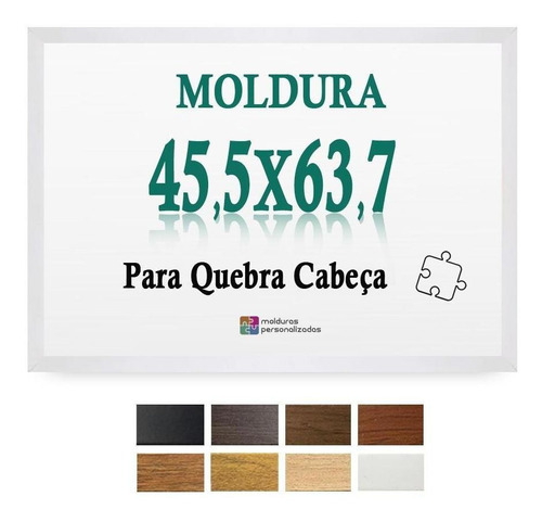 Moldura Branca 45,5x63,7 Quebra Cabeça Grow 1000 Peças Petg