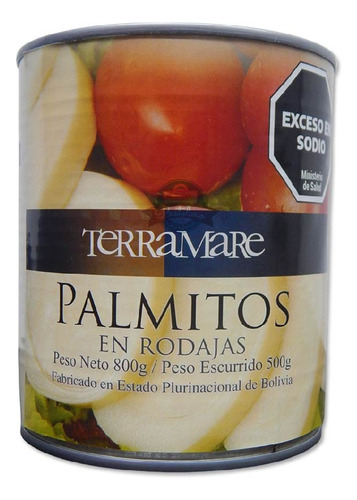 Palmitos En Rodajas X800g Terramare 