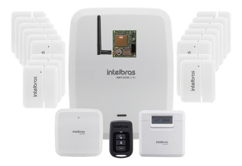 Alarme Amt8000 Lite App 4g 17 Sensor Porta Teclado Intelbras