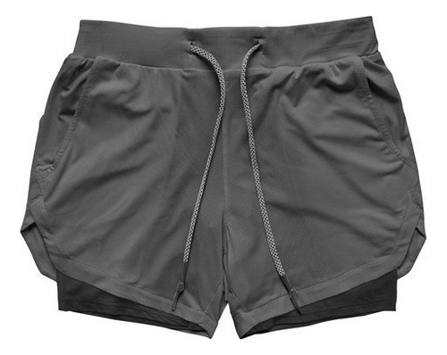 Short Deportivo Con Licra 2 En 1 Para Hombre