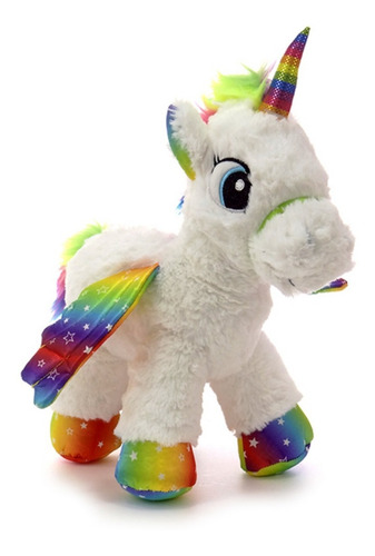 Imagen 1 de 5 de Unicornio Pardo Con Alas Peluche 28cm Phi Phi Toys La Plata