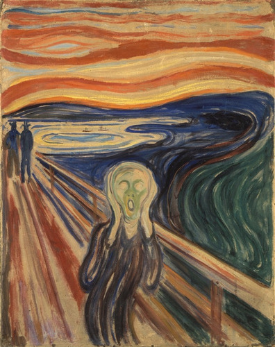 Gravura The Scream 50x65cm Munch Obra O Grito - Plastificado