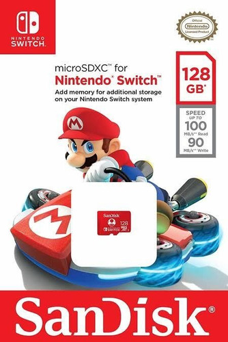 Memoria Micro Sd Nintendo Switch Sandisk 128 Gb 