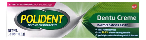 Polident Dentu-creme Limpiador De Dentaduras - 3.9 Oz, Paque