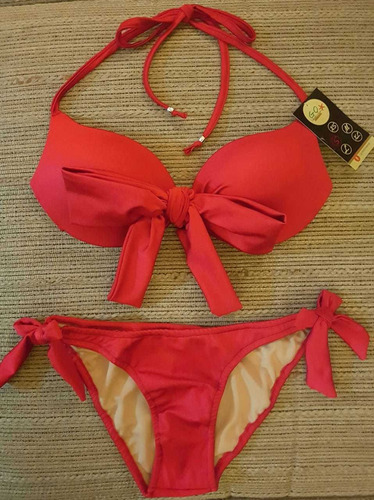 Bikini #pushup Rojo Multiformas