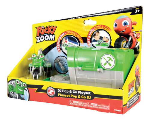 Moto Ricky Zoom Dj Pop Go Playset Garage Transformable Figur