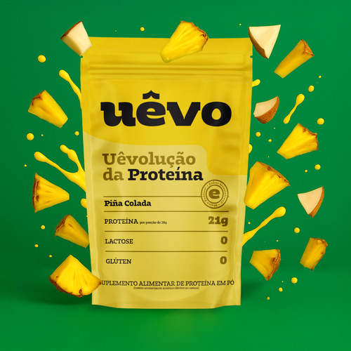 Proteína Uêvo 28g - Sabor Piña Colada - Caixa C/ 12 Unidades