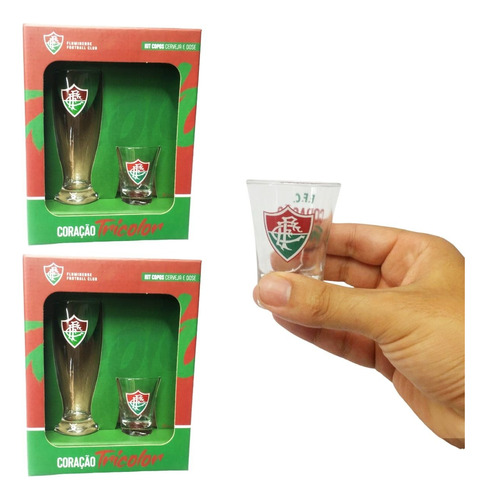 Kit 2 Copo Munich 2copo Dose Pinga Cachaça Fluminense C Selo