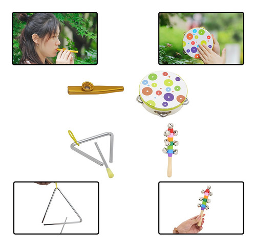 Imagen 6 de 9 de Juego De Juguetes Para Instrumentos Musicales, 19 Piezas, In