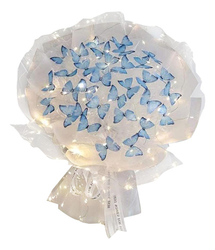 Ramo De Flores, Materiales Para Hacer Azul 52 Mariposa