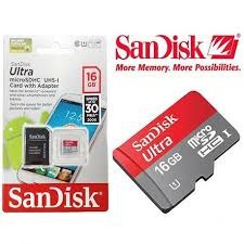 Memoria Microsd Sandisk 16 Gb Ultra   Class 10 48 Mbs