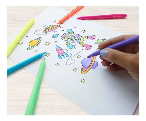 Marcadores Neon C/6 Faber Castell