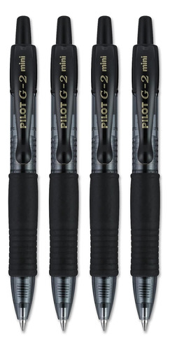 Mini Bolígrafo De Gel Pilot G2 Retráctil 0,7 Mm Tinta Negra Negro-azul
