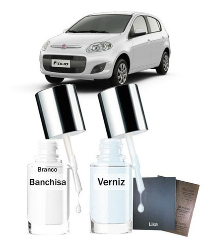 Tinta Tira Risco Para Carros Fiat Palio 2001 Branco Banchisa