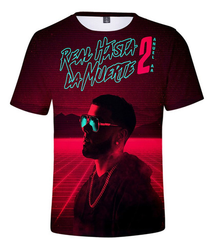 Playera Con Estampado 3d De Anuel Aa Real Hasta La Muerte