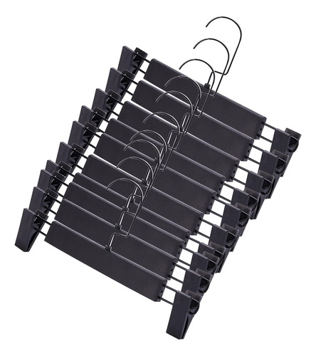 10 Perchas Para Ropa, Clip Ajustable Multifuncionales De Plá