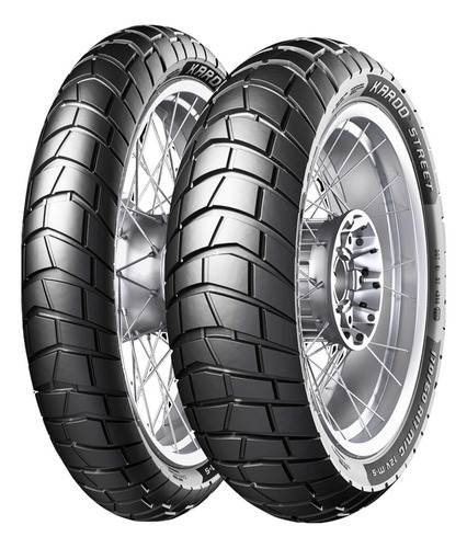 Par Pneu Karoo Street Metzeler 90/90-21 + 120/80-18 Moto
