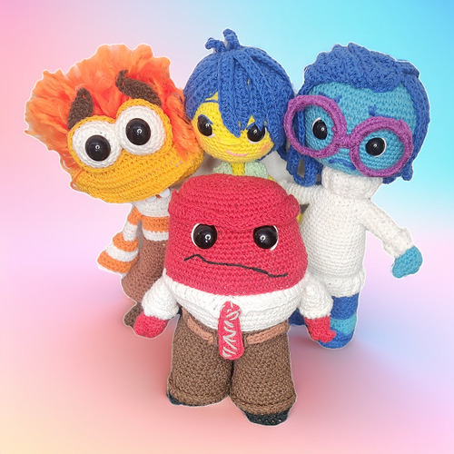 Furia: Amigurumi Del Personaje De Intensamente - 18 Cm