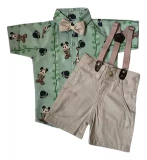 Conjunto Infantil Tematico Mickey Safari Menino Completo