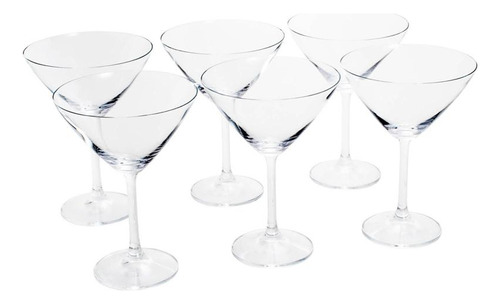 Conjunto  6 Taças Cristal Bohemia Cocktail 280ml - Rojemac Cor Única