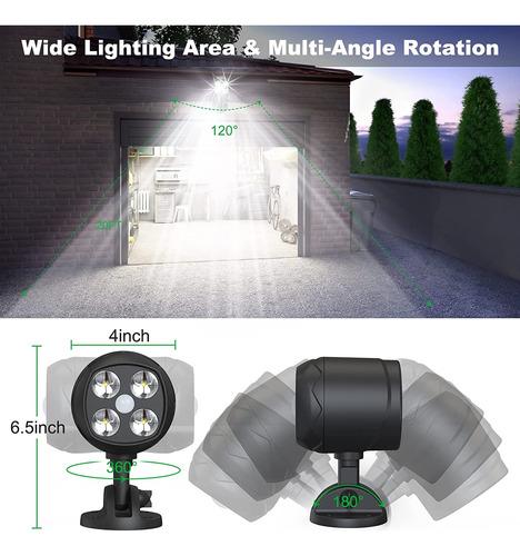 Luces Para Exteriores Con Sensor De Movimiento Alimentadas P