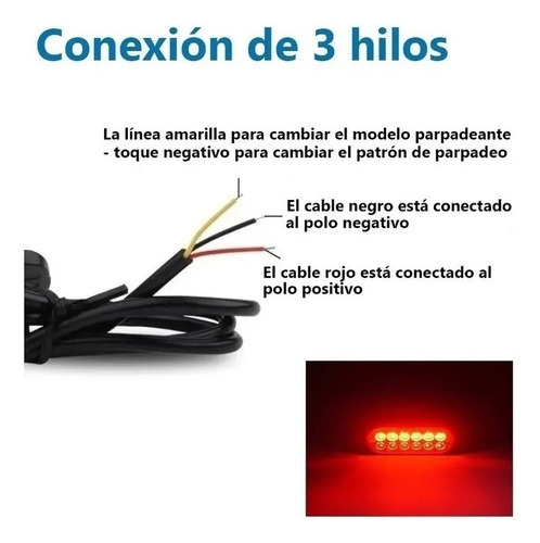 8pc 6led Luz Estroboscópica Flash Emergencia Advertencia Luz