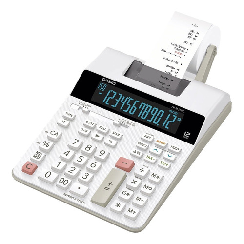 Imagen 2 de 5 de Sumadora Casio Fr-2650rc Blanca