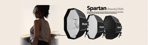 Imagen 5 de 6 de Spartan Beauty Dish Octo Soft Box 70cm C/ Panal Phottix