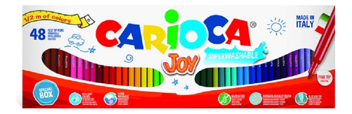 Marcadores Fibras Carioca Joy X 50 Colores Made In Italy