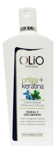 Shampoo Olio Ortiga + Keratina Fuerza Crecimiento X 420ml 