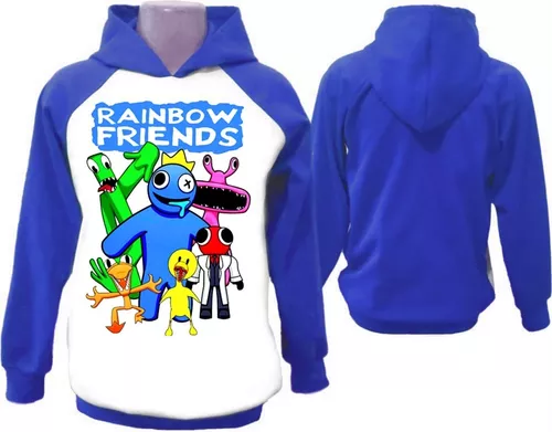 Camiseta Infantil Babão Rainbow Friends Blue Turma Roblox Juvenil