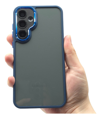 Funda Case Para Samsung A56 Carcasa Full Protect Uso Rudo Cromo Case - Azul Marino Samsung A56