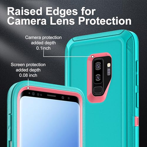 Funda Para Galaxy S9 Plus Aqua Azul/rosa Plastico Tpu