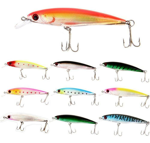 Señuelos Pesca Duros Alevin Minnow Alevino 11 Cm 13 Gr X 10