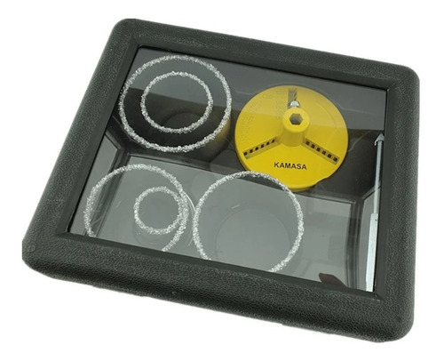 Juego Broca Sierra Copa Diamantado 7 Pieza 33-83mm Kamasa